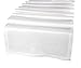 Pure Linen Kitchen Table Runner in White Size 14x85 Ideal for Wedding Dinner Parties Table Decor Rectangular Embroidered