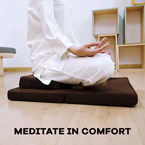 FCSFSF-Large-Zafu-And-Zabuton-Meditation-CushionPortable-Foldable-Floor-Cushion-Outdoor-Coconut-Fibre-Linen-Yoga-CushionSquare-Handcrafted-Meditation-Mat