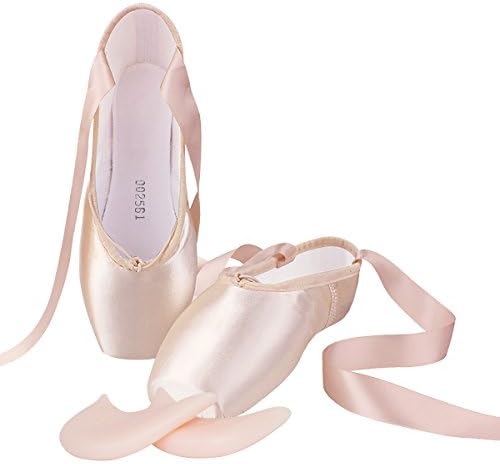 IJONDA Ballet Slipper Pink Adult Toe Shoes Practice Dance Shoes
