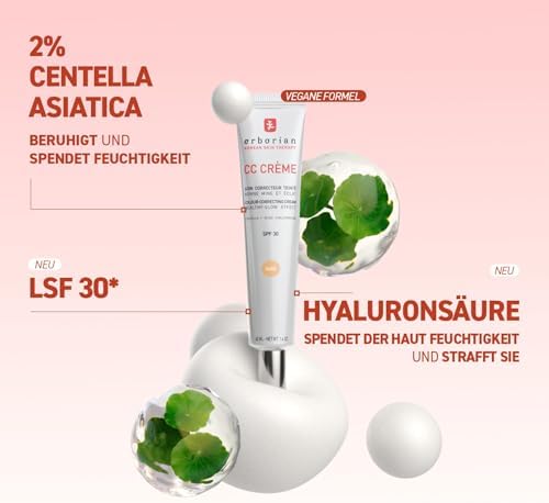 - CC Crème mit Centella Asiatica - High-Definition Illuminierende GesichtsCrème und Make-up - Sonnenschutz SPF 30 - Koreanische Kosmetik - Doré 15 ml