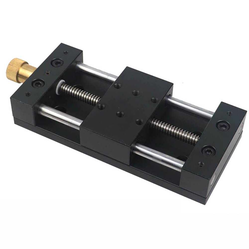 Herwey Xu2011Axis Linear Stage Manual Twist Fineu2011Tune Platform Sliding Table Aluminum Alloy Sp80a Db40 Linear Sliding Table X Axis Linear Stage