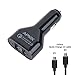 Car Charger APXX UCQ2-2A 36W 2-port Quick Charge 2.0 USB Car Charger Bundle with 2 pack of QC 2.0 Micro USB Cable for Galaxy S6 Edge Plus, Note 5 4 Edge, Nexus 6, Xperia Z3 Z2