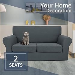 JIVINER Newest 3 Pieces Stretch Couch Covers for 2