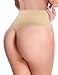 Lelinta Women High-Waisted Thong Body Shaper Boyshorts Control Brief,Nude,M(Fit For Waist:25.2