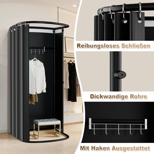 LXSEHN Portable Fitting Room, Mobile Store Clothes Fitting, 200X100X95CM Changing Room Shopping Mall, Temporary Portable Screen, Privacy Screen for Bathroom