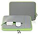 Runetz Laptop Sleeve 13 inch Neoprene MacBook Sleeve Case - Perfect Mac Sleeve Cover with Pocket for Your MacBook Pro 13 inch Sleeve and MacBook Air 13.3”, Laptop Bag 13 inch Display Size - Grey-Green