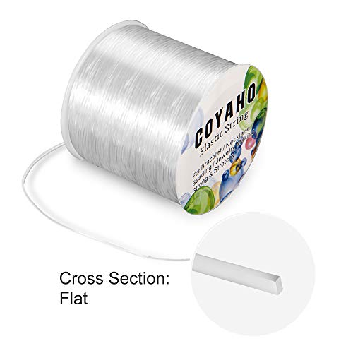 100m/328ft Stretchy String for Bracelets, 1mm Elastic String for Bracelets, Stretch Cord Elastic