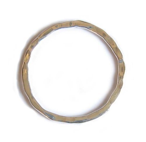 2 pcs .925 Sterling Silver Round Wave Hoop Jump Ring Chandelier Connector 24mm/Findings/Bright