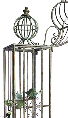 DanDiBo Rosenbogen mit Tor Pforte Metall 275x170 cm Rundbogen Torbogen Pergola 110241 Schmiedeeisen Rankhilfe Gartentor – Bild 6