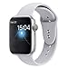 YOUKEX Sport Band Compatible with Apple Watch 38mm/40mm, Soft Silicone Strap Wristbands Replacement for iWatch Series 4/3/2/1 Women Men, (Light Gray S/M)