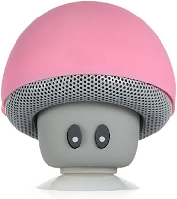 Wireless Mini Bluetooth Speaker Portable Mushroom Waterproof Stereo Bluetooth Speaker for Mobile Phone Computer (Pink)