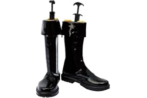 TAITURE Men's Adult Roronoa Cosplay Shoes Boots Pirate Hunter Flat Boots Black Leather Shoe Boots Halloween Party Costume