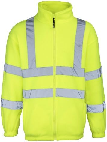 RTY High Visibility High Visibility Full Zip Fleece - Fluorescent Yellow - 3XL