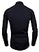 TAM WARE Men's Premium Casual Inner Contrast Slim-Fit Long-Sleeve Button Down Dress Shirt TWNMS310-1-CMS03-BLACK-US L