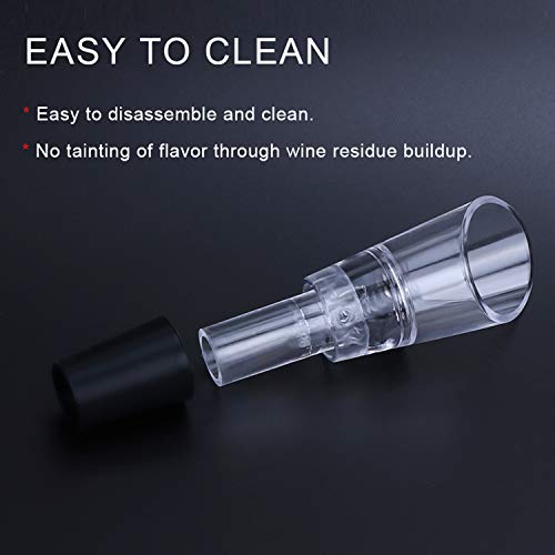 Beaverve Wine Aerator Pourer, 6 Pack Wine Air Aerator for Wine Bottle, Premium Aerating Decanter Spout, Wine Aerator Glass Wine Pourer Wine Spout for Wine and Beverage, Makes Your Wine Taste Better