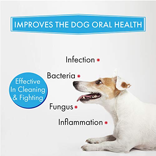 Dog Breath Freshener Spray - Eliminate Bad Breath - 100% Natural, Veterinarian Approved for Plaque, Tartar & Gum Disease Without Brushing Teeth