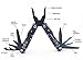 Multitool With Belt Clip - Folding Multi-Plier, Wire Cutter - Safe Lock - Includes Sheath - Black Oxide Stainles Steel - for Survival, Fishing, Camping - Roshburg Adventure Series