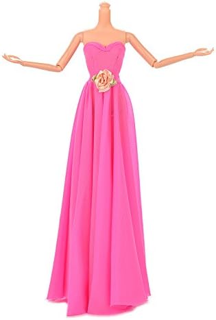 Leyouyou520 Rose Doll Dress with Flowers Evening Gown Manual Wedding Dress, 1 piece a pack