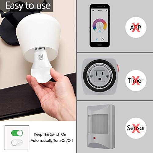 Sensor Lights Bulb Dusk to Dawn LED Light Bulbs Smart Lighting Lamp 7W E26/E27 Automatic On/Off, Indoor/Outdoor Yard… - Image 3
