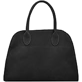Covelin Women's Retro Suede Leather Tote Bag Ladies' Fashion Shoulder Handbag Top Handle Purse