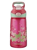Contigo AUTOSPOUT Straw Striker Kids Water Bottle, 14 oz, Sprinkles Pink Monarch