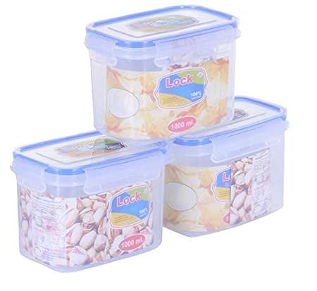 Emporium Airtight Containers Storage for Fridge Kitchen Canister Jars and Containers Stackable
