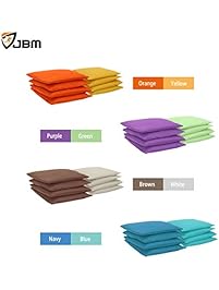 JBM Cornhole Bag 8 Color Available ( Pack of 8 ) Weather Resistant Cornhole Bags with Recycled Plastic Pellets for Tossing Core hole Game