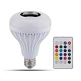 JahyShow LED RGB Color Bulb Light E27 Bluetooth Control Smart Music Audio Speaker Lamps