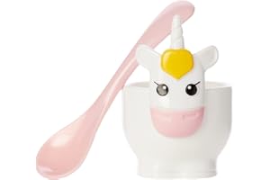 Joie Unicorn Hard Boiled Egg Cup Holder with Spoon, 2-Piece Set