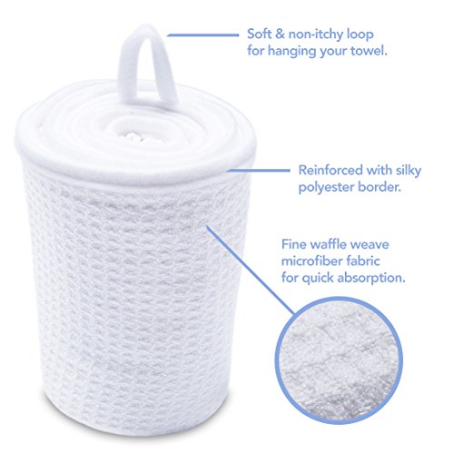 Microfiber Hair Towel - For Fast, Safe & Frizz-free Drying - Premium Large, Compact, Lightweight and Absorbent - One Size Fits All - White Beauty & Personal Care, Hair Care, Hair Accessories, Hair Drying Towels