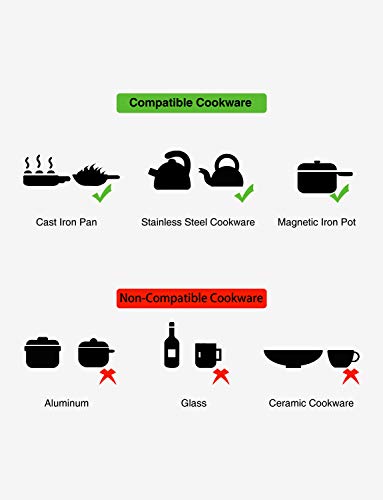 Portable Induction Cooktop, Deik 1800W Sensor Touch Induction Cooker with Child Safety Lock, Countertop Burner with Timer, 15 Power Levels and 10 Temperature Settings, Crystal Plate Surface, Black