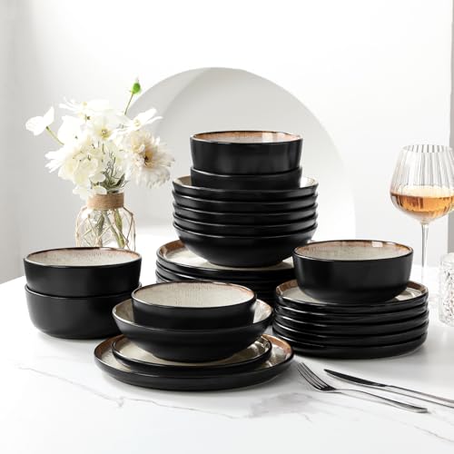 vancasso Amber Earthenware Crockery Set for 6 People, Y
