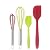 SET OF 4 Professional Quality Silicone Whisks , Spatulas For Cooking .Bright Red and Green Colors. Stainless Steel Coated, Heat Resistant, Dishwasher Safe