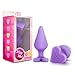 Blush Novelties Naughtier Candy Heart Adult Sex Toy - Heart Shape Base Anal Butt Plug, Ultrasilk, Soft Platinum Cured Puria Silicone, Easy to Use Comfortable Beginner, Women, Men, Couples - Purple