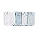 Burt's Bees Baby - Bibs, 4-Pack Lap-Shoulder Drool Cloths, 100% Organic Cotton with Absorbent Terry Towel Backing (Sky Blue)