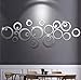 HOODDEAL Acrylic Mirror Style Removable Decal Vinyl Art Wall Sticker Home Decor (48 PCS, Silver)