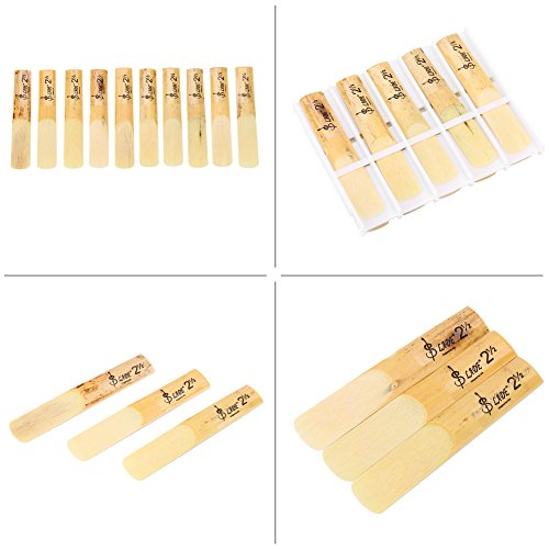 image for Bnineteenteam 10pcs Clarinet Reeds 2.5 Plastic B-Flat for Repair Parts