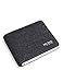 Muzee Mens Billfold Slim Minimalist Canvas Leather Bifold Card Holder Front Pocket Wallet