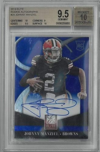 Authentic Autographed Johnny Manziel 2014 Panini Elite Football Rookie 