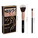 Refand Makeup Brushes, Face Brushes Cosmetics Foundation Powder Concealers Blending Eye Shadows Make Brushes Kit 18 Pcs Rose Gold Black