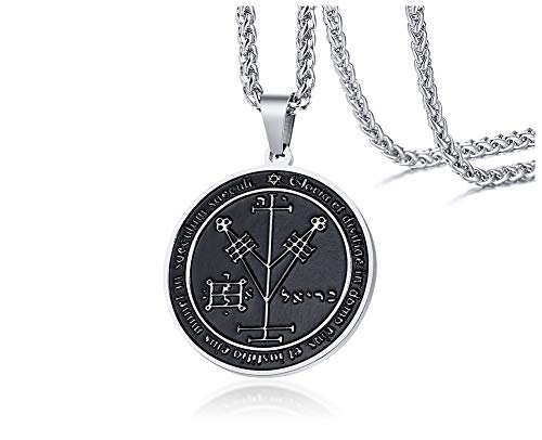 XUANPAI Goetia Fourth Pentacle of Jupiter Pendant Solomon Seals Kabbalah Amulet Necklace for Women Men - Thumbnail 7