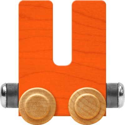 NameTrain Bright Letter Car U - Made in USA (Orange)