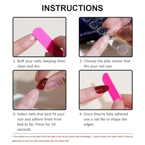 Press on Nails Almond Fake Nails French Tip False Nails with Gold Line Design Glue on Nails Press ons Medium Acrylic Nails Glossy Full Cover Stick on Nails for Women Manicure 24Pcs
