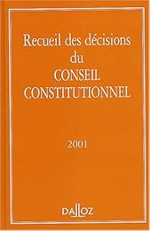 Recueil des décisions du Conseil constitutionnel, 2001
