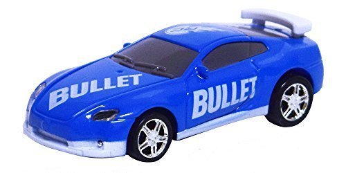 As Seen on TV RC Pocket Racers Remote Controlled Micro Race Cars Vehicle, Bullet Blue
