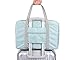 Travel Duffel Bag Lightweight Waterproof Large Capacity Foldable Handbag Storage Luggage Bag (Light Blue Waterproof)Foldable Travel Duffel Bag Packable Carry on Luggage Tote Bags Waterproof Large Size