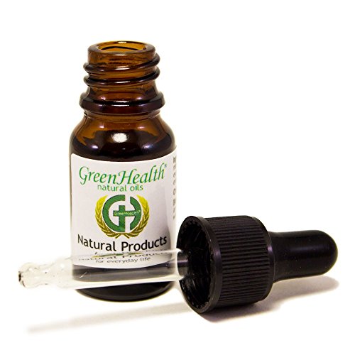 GreenHealth Vanilla Extract - 1/3 fl oz (10 ml) Glass Bottle w/Glass Dropper - 100% Pure Essential Oil