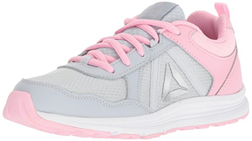 Reebok Unisex Almotio 4.0 Sneaker, Cloud Grey/Light Pink/SIL, 5 M US Little Kid