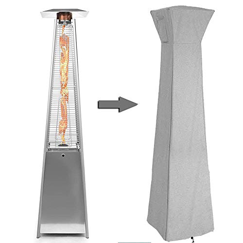 TiTa-dong Patio Heater Cover,Standup Waterproof Dustproof Pyramid Torch Patio Heater Protective Cover,Outdoor Heater Oxford Cloth Cover 84 x 84 x 221 cm