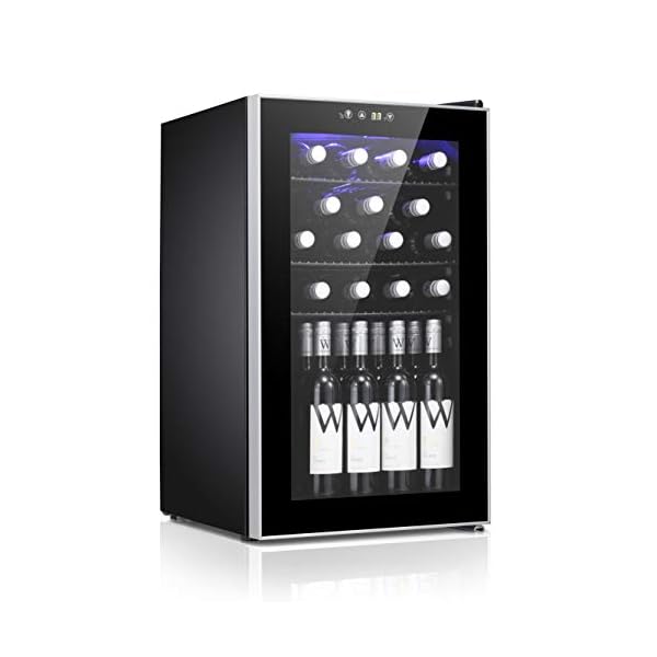 24-Bottle-Wine-Cooler-Quiet-Operation-Compressor-Wine-Cellar-Freestanding-Counter-Top-Wine-Chiller-Cabinet-Refrigerator-and-Touch-Panel-Digital-Temperature-Display